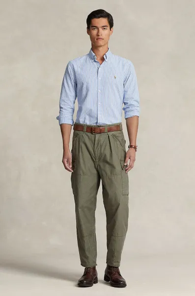 Bavlnená košeľa Polo Ralph Lauren pánska, regular, s golierom button-down, 710928918