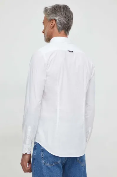 Košeľa Calvin Klein Jeans pánska,béžová farba,slim,s klasickým golierom,J30J324614