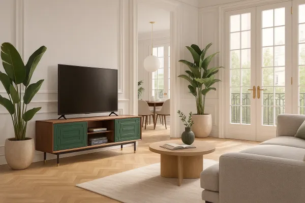 LivinHill TV stolek Stilig ST153 200 cm ořech/zelený