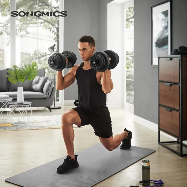 SONGMICS Sada 2 ks činek Arny 20 kg černá