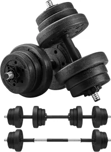 SONGMICS Sada 2 ks činek Arny 20 kg černá