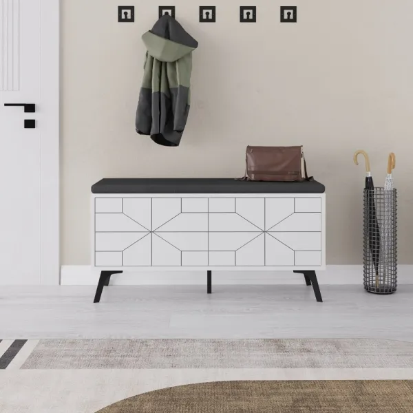 Skrinka na topánky / Botník Dune Bench - White
