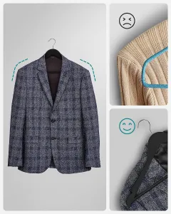 SONGMICS Vešiaky na šaty 10 ks čierne