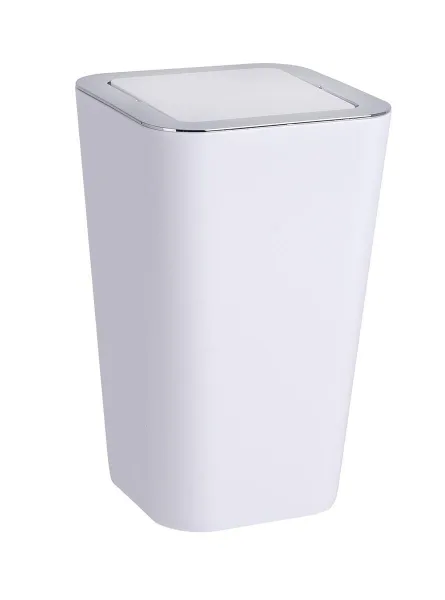 WENKO Odpadkový koš s výklopným víkem Candy 6 l, bilý