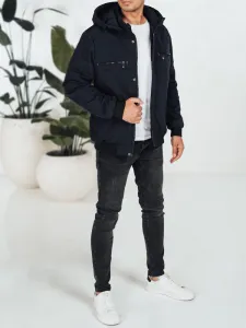 Cool prešívaná bunda pre pánov modrá