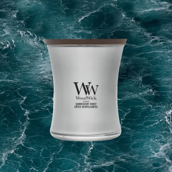 Woodwick Precious Metals Candescent Coast vonná sviečka 275 g