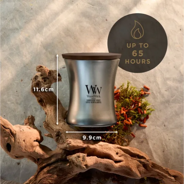 Woodwick Precious Metals Candescent Coast vonná sviečka 275 g