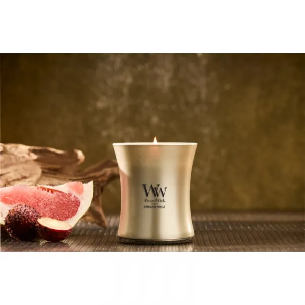 Woodwick Precious Metals Sparkling Pomelo vonná sviečka 275 g
