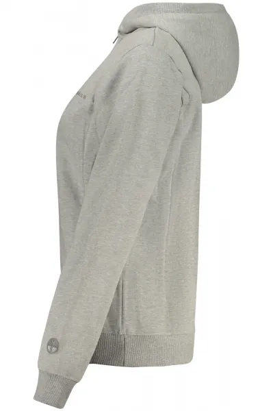 Sivá mikina s kapucňou na zips