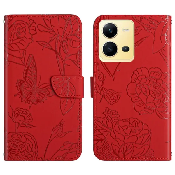ART BLOSSOM Peňaženkový kryt Vivo X80 Lite 5G červený