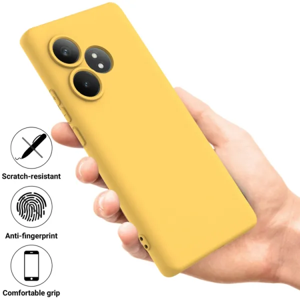 RUBBER Ochranný obal pre Realme GT 6 / Realme GT 6T žltý