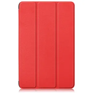 LEATHER Zaklápací kryt pre Lenovo Tab M10 5G červený