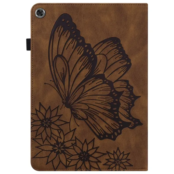 ART BUTTERFLY Zaklápacie puzdro Lenovo Tab M10 Plus 3. generácia hnedé