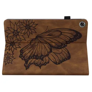 ART BUTTERFLY Zaklápacie puzdro Lenovo Tab M10 Plus 3. generácia hnedé