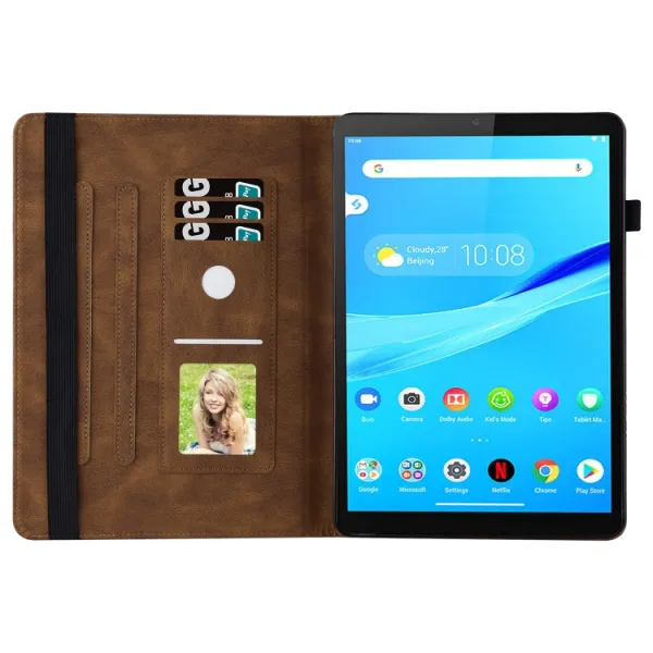 ART BUTTERFLY Zaklápacie puzdro Lenovo Tab M10 Plus 3. generácia hnedé