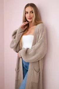 Legínovo Dlhý kardigán tmavofialový Farba: Modrá, Veľkosť: UNI