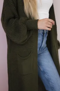 Legínovo Dlhý kardigán tmavofialový Farba: Modrá, Veľkosť: UNI