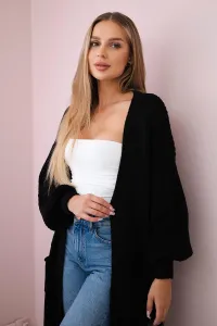 Legínovo Dlhý kardigán tmavofialový Farba: Modrá, Veľkosť: UNI