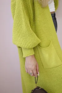 Legínovo Dlhý kardigán tmavofialový Farba: Modrá, Veľkosť: UNI