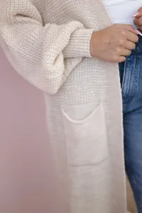 Legínovo Dlhý kardigán tmavofialový Farba: Modrá, Veľkosť: UNI