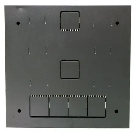 XtendLan 19" nástěnný vertikální rozvaděč 2U+4U 540x150, perforované dveře, černý