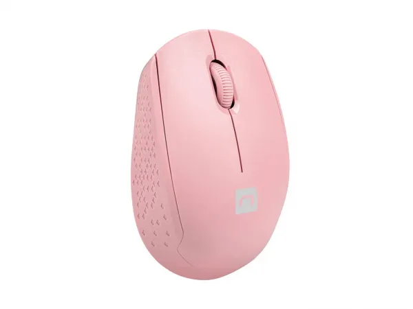 Myš Natec STORK/Kancelářská/Optická/1 600 DPI/Bezdrátová USB/Růžová