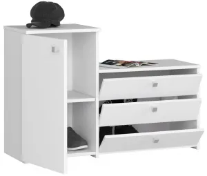 Ak furniture Skrinka na topánky s komodou S16 biely