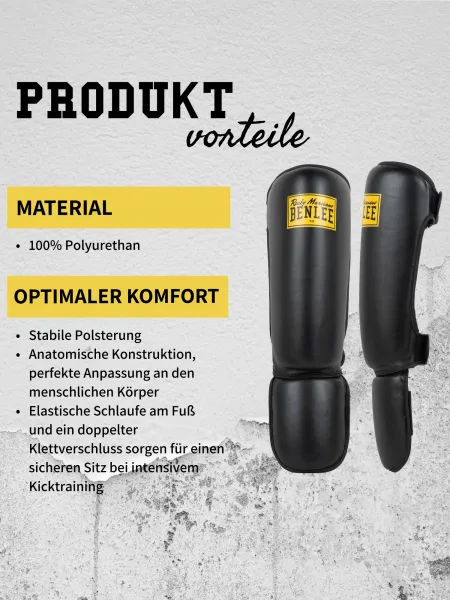 Lonsdale Artificial leather shin guards (1 pair)