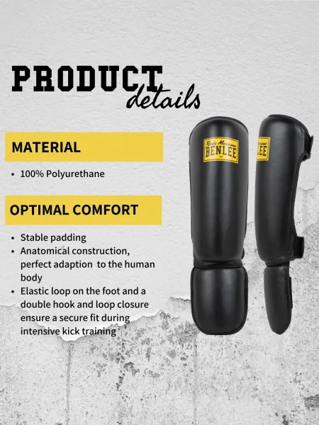 Lonsdale Artificial leather shin guards (1 pair)