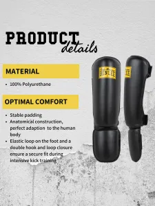 Lonsdale Artificial leather shin guards (1 pair)