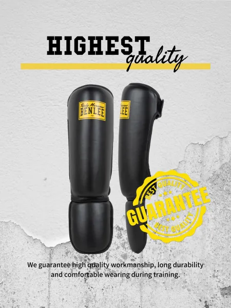 Lonsdale Artificial leather shin guards (1 pair)
