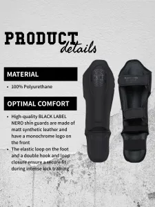 Lonsdale Artificial leather shin guards (1 pair)