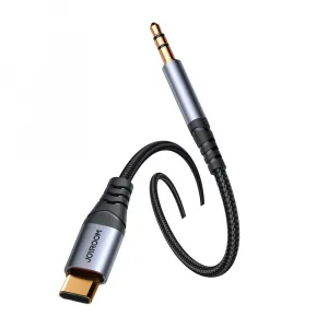 Joyroom SY-A07 Audio kábel 3.5 mm jack - USB-C 1.2m, čierny