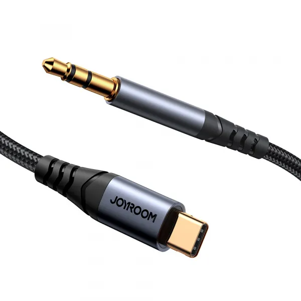 Joyroom SY-A07 Audio kábel 3.5 mm jack - USB-C 1.2m, čierny