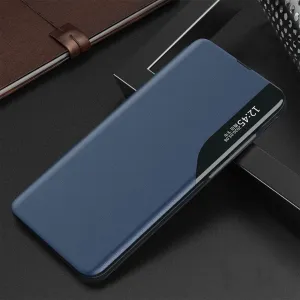 MG Eco Leather View knižkové puzdro na iPhone 16e, modré