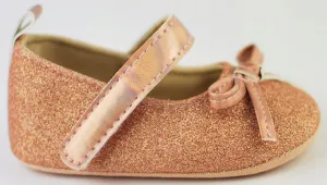 Dojčenské capáčky/topánočky s mašličkou, zlaté, Baby Nellys