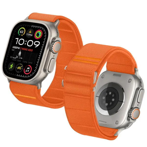 Tech-Protect Nylon Slip remienok na Apple Watch 44/45/46/49mm, orange
