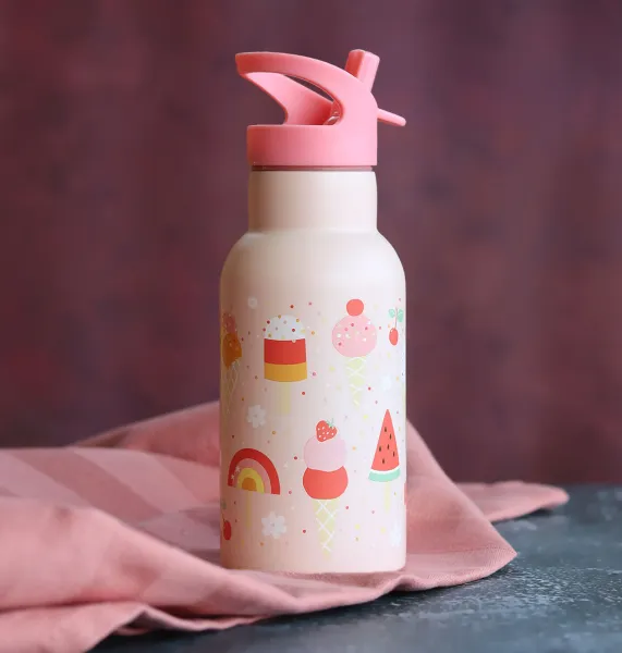 A Little Lovely Company - antikorová fľaša na pitie, 350 ml - zmrzlina