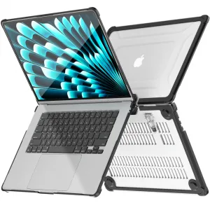 Tech-Protect Smartshell Pro kryt na MacBook Air 15 M2 / M3 / M4 / 2023-2025, čierny/priesvitný