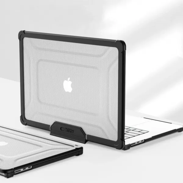 Tech-Protect Smartshell Pro kryt na MacBook Air 15 M2 / M3 / M4 / 2023-2025, čierny/priesvitný