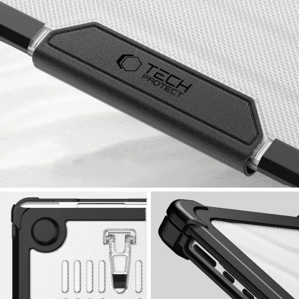 Tech-Protect Smartshell Pro kryt na MacBook Air 15 M2 / M3 / M4 / 2023-2025, čierny/priesvitný