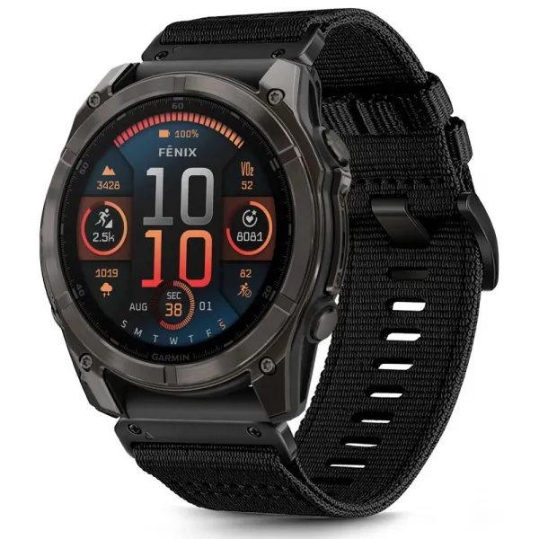 Tech-Protect Nylon Classic remienok na Garmin Fenix 5x / 5x Plus / 6x / 6x Pro / 7x / 8 51mm, black