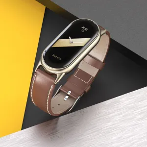 Tech-Protect Leatherfit remienok na Xiaomi Smart Band 8 / 9, black
