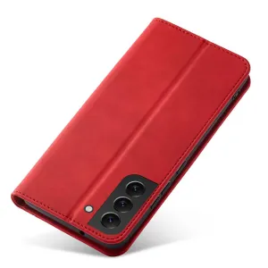 MG Magnet Fancy knižkové kožené puzdro na Samsung Galaxy S22 Plus, červené