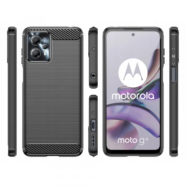 Tech-Protect Carbon kryt na Motorola Moto G13 / G23, čierny