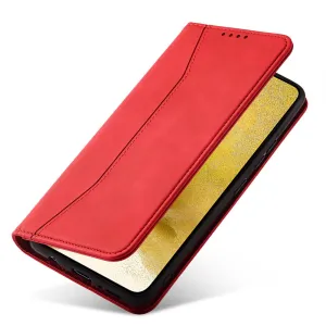 MG Magnet Fancy knižkové kožené puzdro na Samsung Galaxy S22 Plus, červené
