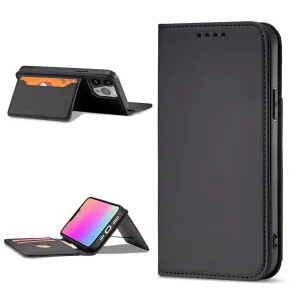 MG Magnet Card knižkové kožené puzdro na iPhone 13 Pro Max, čierne