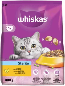 WHISKAS Granule Sterile s Kuracím 800G