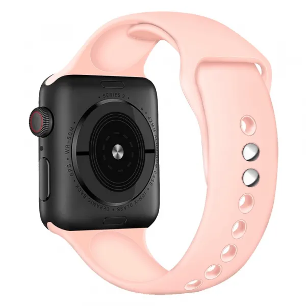 BStrap Soft Silicone remienok na Apple Watch 38/40/41mm, Pink Sand (SAP008C07)