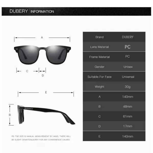 DUBERY Mateo 6 slnečné okuliare, Black / Red